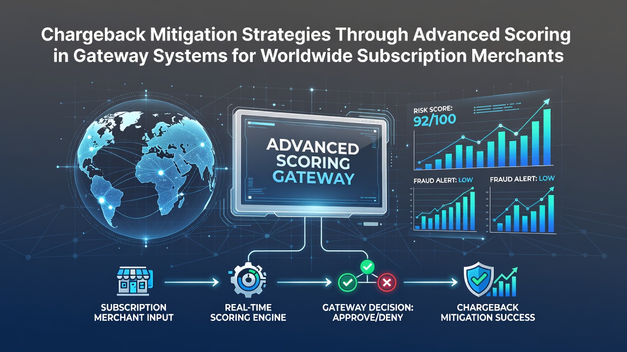 Payment gateway dashboard displaying real-time risk scoring metrics for subscription transactions across multiple regions