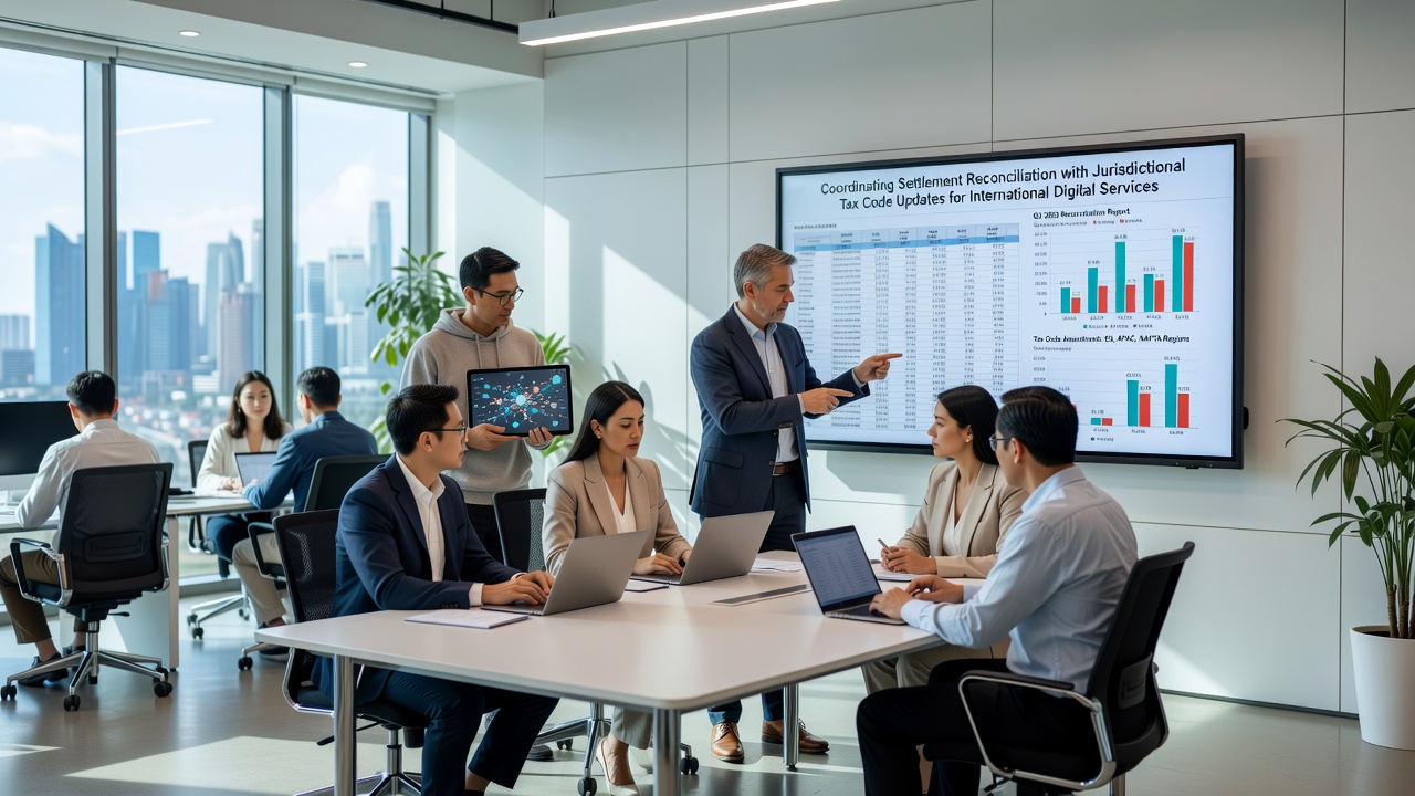 Vendors reviewing updated tax code parameters during settlement reconciliation cycles for digital goods sales