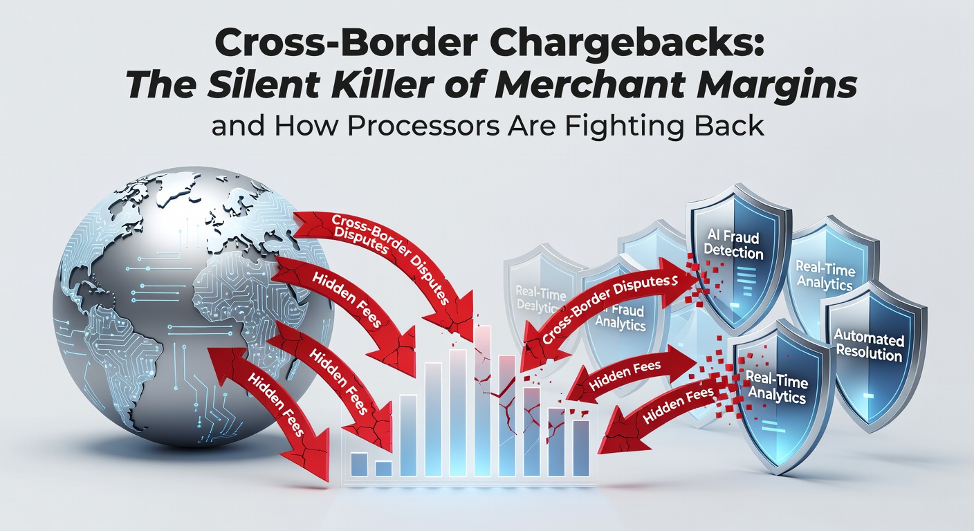 Infographic of AI-driven tools blocking chargebacks in real-time for payment processors