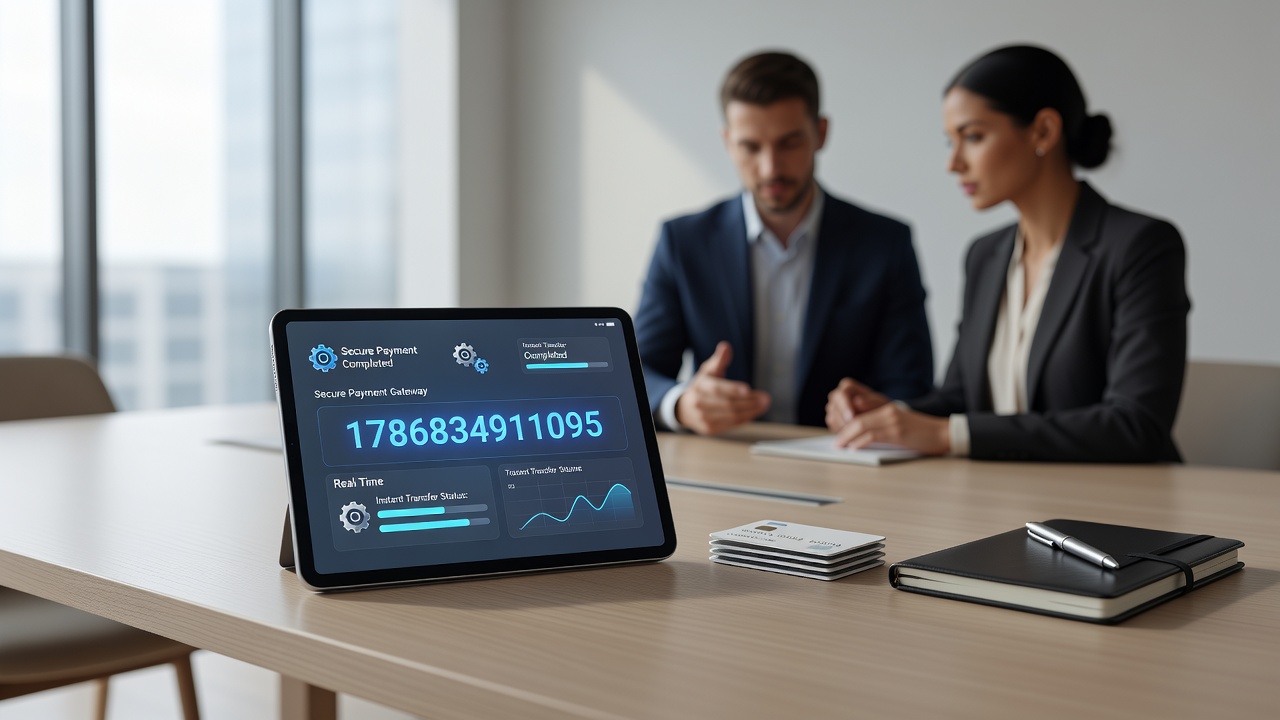 Secure payment terminal processing transactions in a retail environment with digital overlays