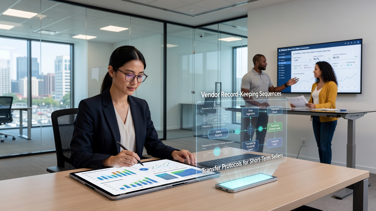 Cross-border vendor reviewing sequenced transaction logs before initiating fund transfer